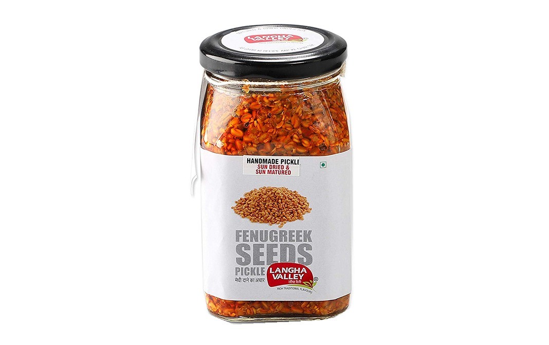 Langha Valley Fenugreek Seeds Pickle    Glass Jar  375 grams